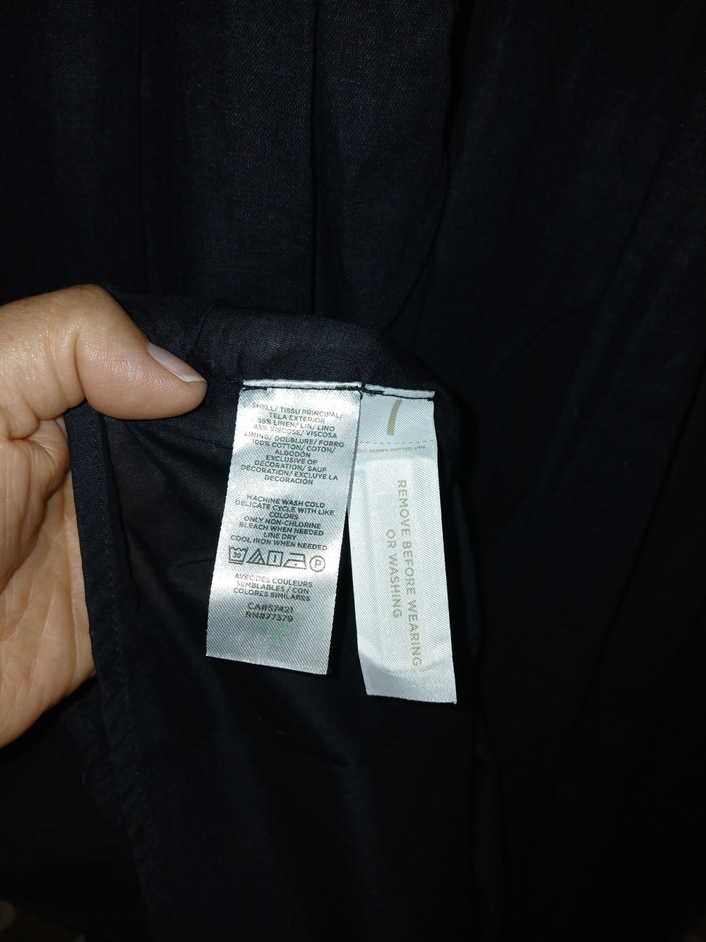 Ann Taylor Black Sleeveless Midi Dress with White Scallop Trim - Picture 6 of 7